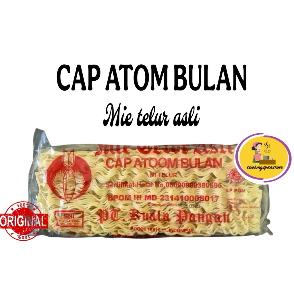 

Mie Telor Asli Cap Atoom Bulan 1 bungkus 200gr