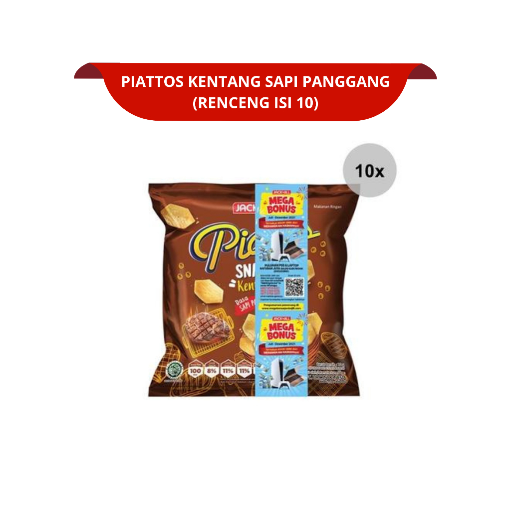 

[RENCENG ISI 10] Piattos Potabee Japota Snack Kentang Renceng 18gr x 10
