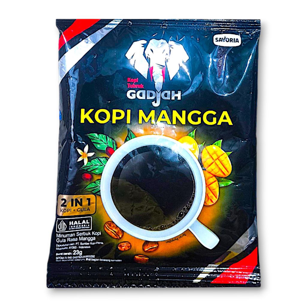 

GADJAH KOPI 2in1 Rasa Mangga [1 RENTENG Isi 10 Sachet x 23g] - Kopi Instan Plus Gula Aroma Mangga Praktis Siap Minum - Beli Banyak = Makin Murah!!!