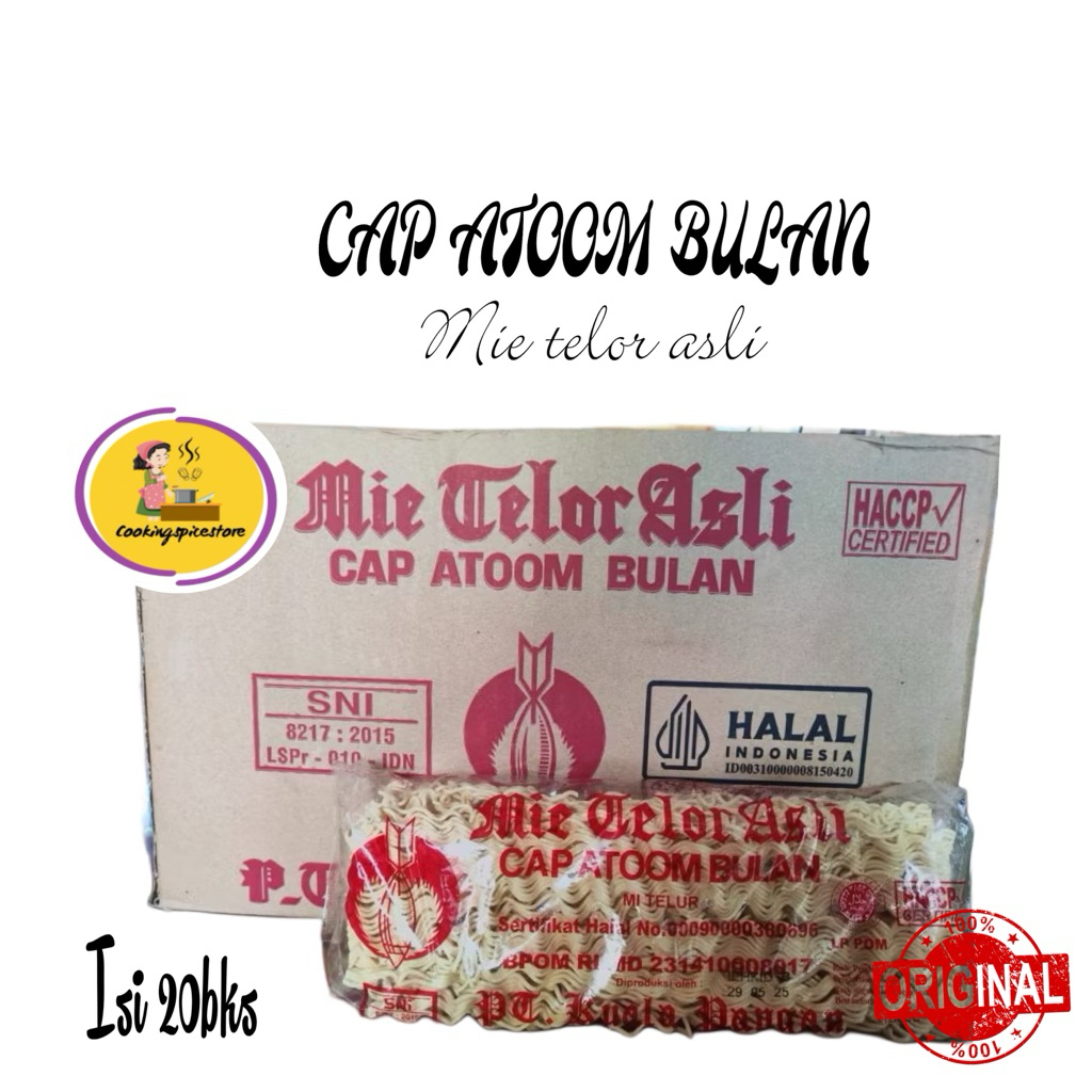 

Mie Telor Asli Cap Atoom Bulan (1 dus - isi 20 pcs)