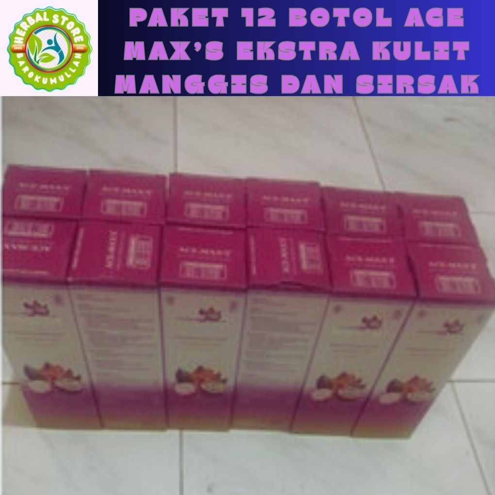 

Paket 2 box/2 karton Ace Max / Ace Maxs / Acemax /Asli Original Kulit Manggis + Daun Sirsak isi 12 Botol