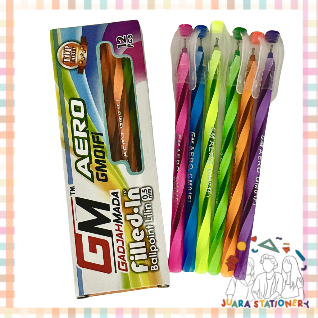 

(822) Pulpen Lilin GM GM01FI [PER LUSIN /12 PCS] / Pulpen Ulir Pulpen GM Pulpen Gadjah Mada