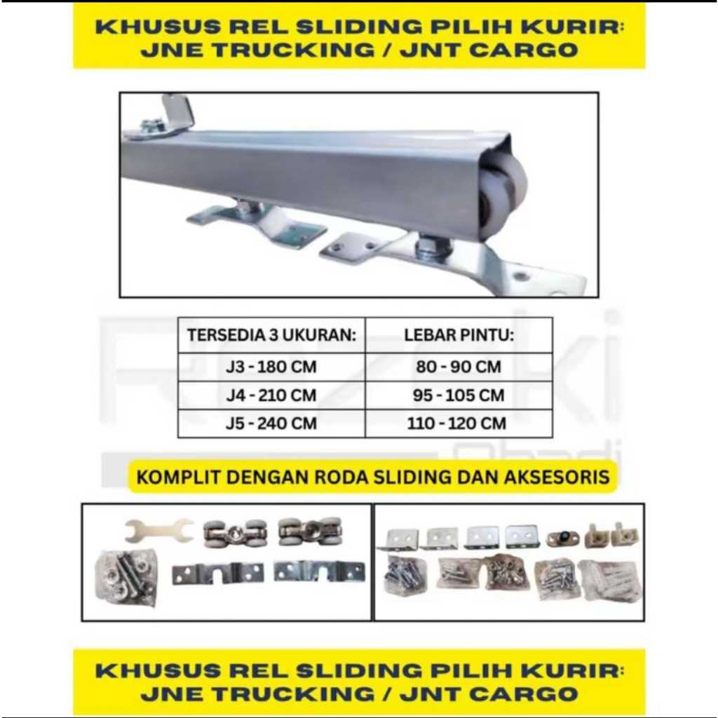 J3 - Rel Sliding Pintu Geser - Rel Sliding Galvanis - Sliding Track