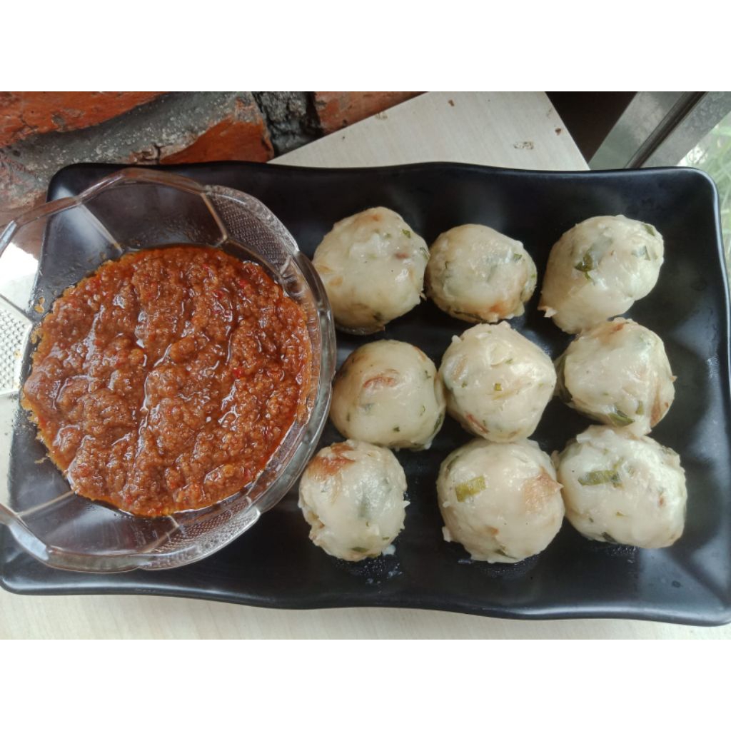 

cilok frozen bumbu kacang isi 25 vakum