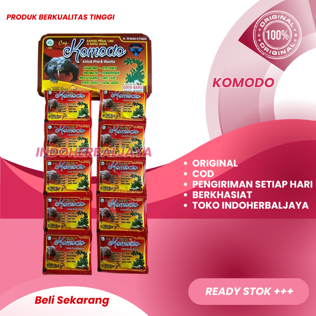 

Kapsul Komodo Asam Urat Asli