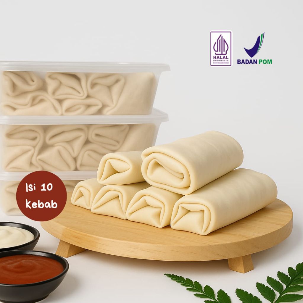 

Kebab Frozen isi 10 pcs full Daging Halal 100%/Makanan instan/Frozen food /kebab full daging/Daging Premium/kebab ukuran mini 18cm