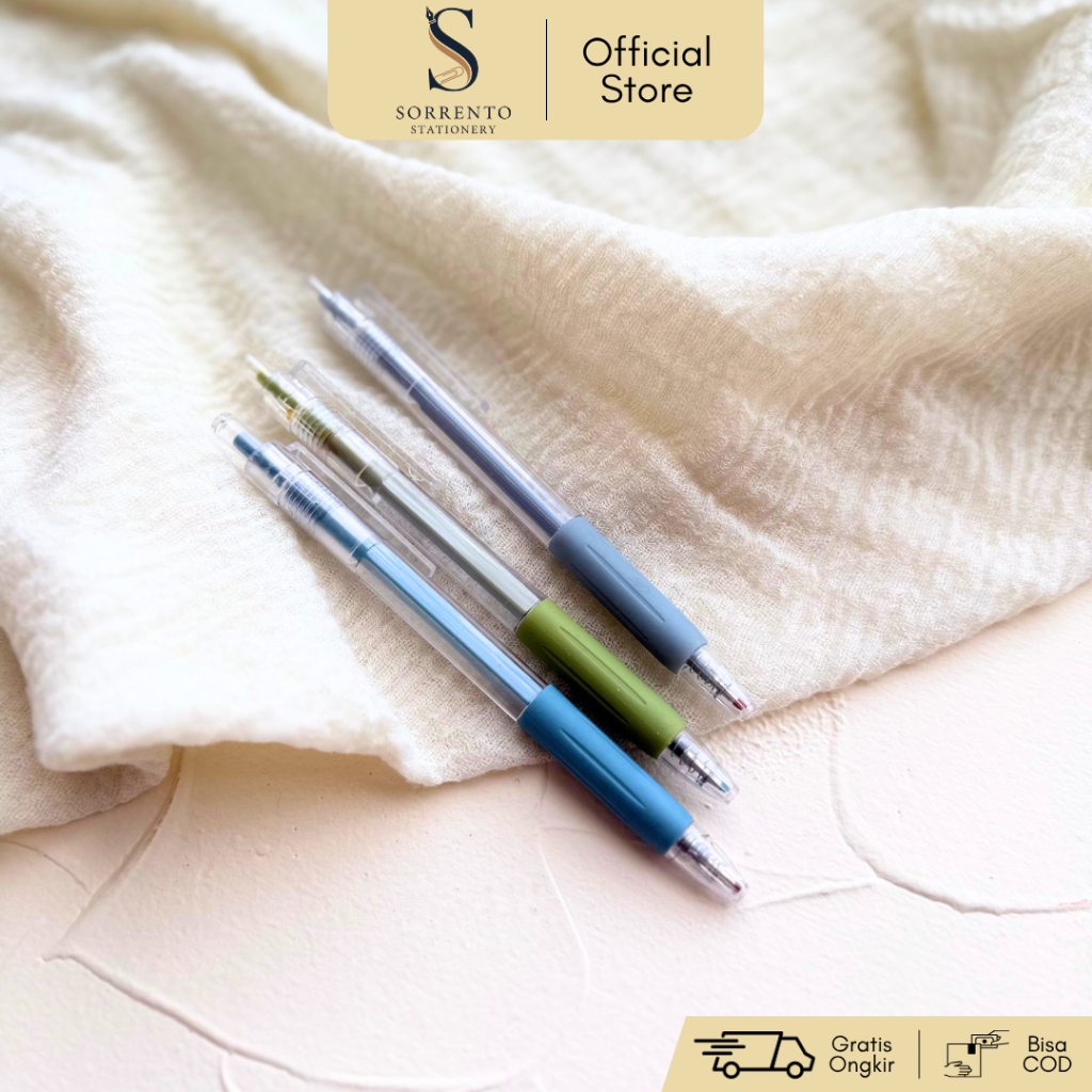 

Pulpen Cetek Gel 0.5mm Warna Pastel Minimalis