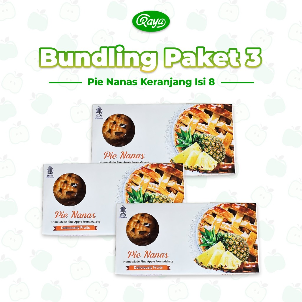 

Pie Nanas Paket Bundling 3 / Bundling 5 – Pineapple Pai Keranjang Kue Premium Oleh-Oleh Khas Malang