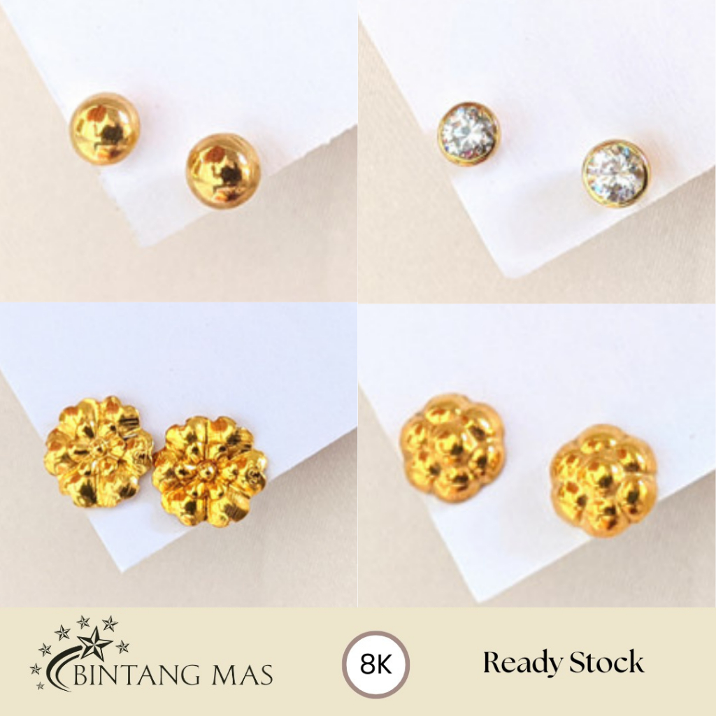 Anting Emas Model Ceplik Variasi Bintang Mas Ngawi