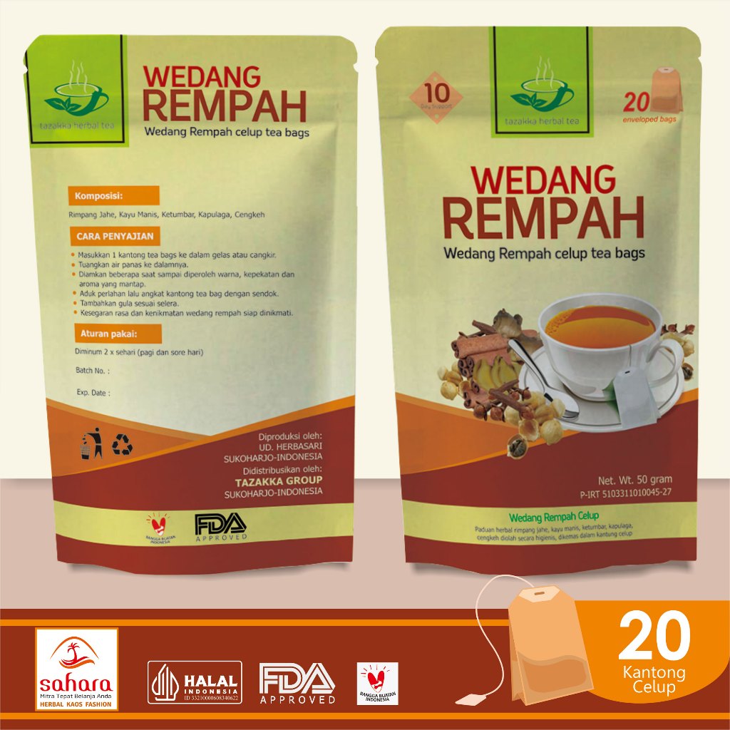 

wedang rempah minuman kesehatan & kebugaran tubuh 20 kantong celup pereda masuk angin jantung sehat