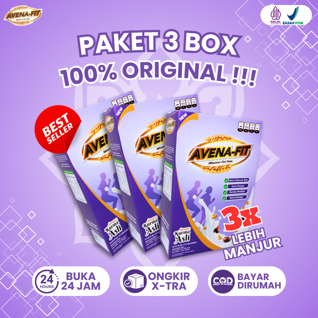 

Paket 3 Box Avenafit Susu Sereal Oat Ampuh Turunkan Kolesterol Tinggi BPOM Original