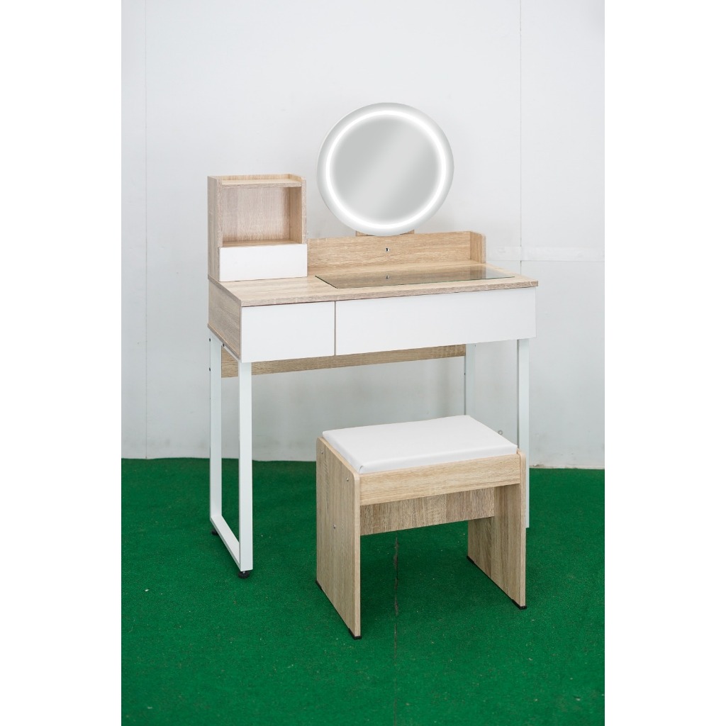 [mebelmurahsby] FREE RAKIT MEJA RIAS MINIMALIS KACA SENSOR KAKI BESI