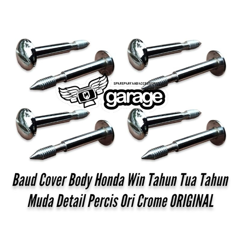 Baud Body Win CROME Baud Cover Box Aki Honda Win bok cover aki honda win 100 Percis Ori Crome