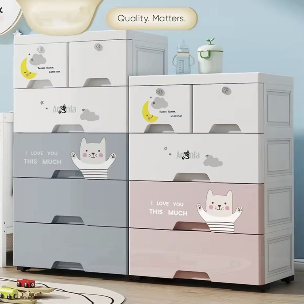 Lemari Tingkat Plastik/Lemari Plastik  Susun Anak/Lemari Estetik