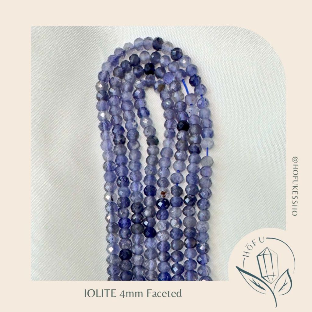 Batu Alam Iolite Natural Crystal Long string