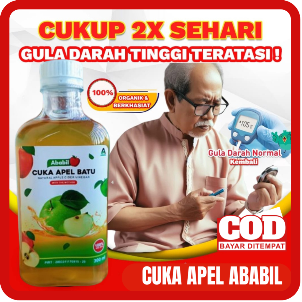 

(COD) CUKA APEL ABABIL MURNI ALAMI Cuka Apel isi 300 ml - ORGANIK CUKA APEL ALAMI