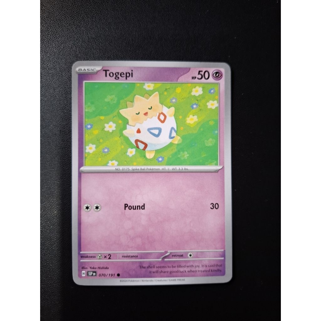 kartu pokemon original common Togepi SSP 070/191