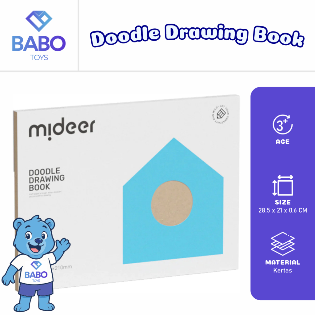 

Mideer Drawing Doodle Book Kraft Paper Mainan Edukasi Buku Gambar Anak