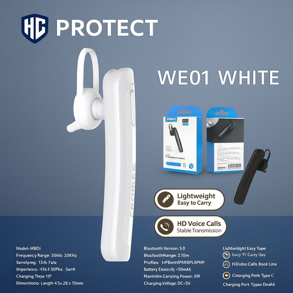 FOOMEE WE01 Earphone Headset Bluetooth 5.0 Wireless HiFi