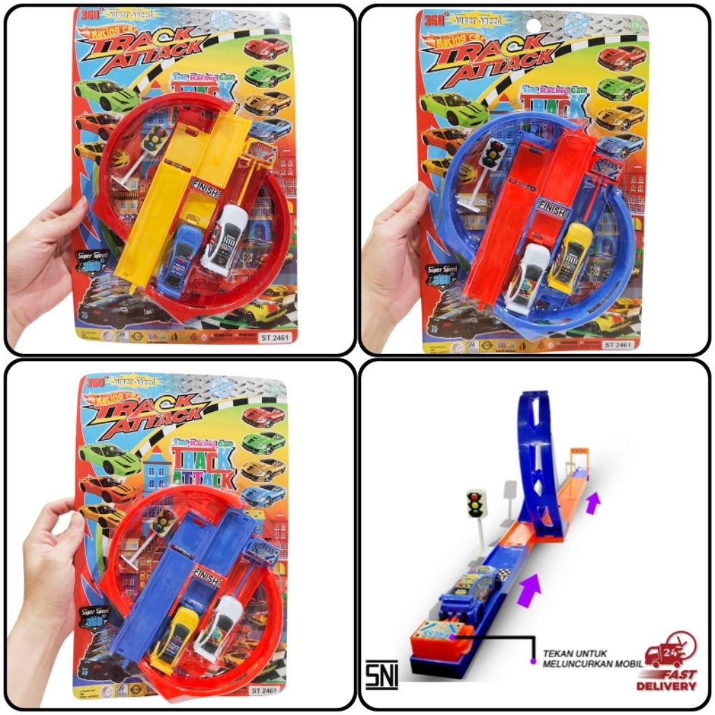 1134 Mainan Murah / Mainan Mobil Balap / Mobil Track Attack Sesuai Foto Diatas / Mainan Mobil Anak Anak