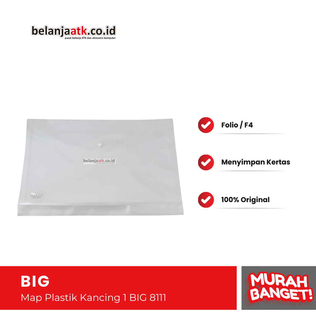 

Map Plastik Kancing 1 BIG 8111 / Ukuran F4