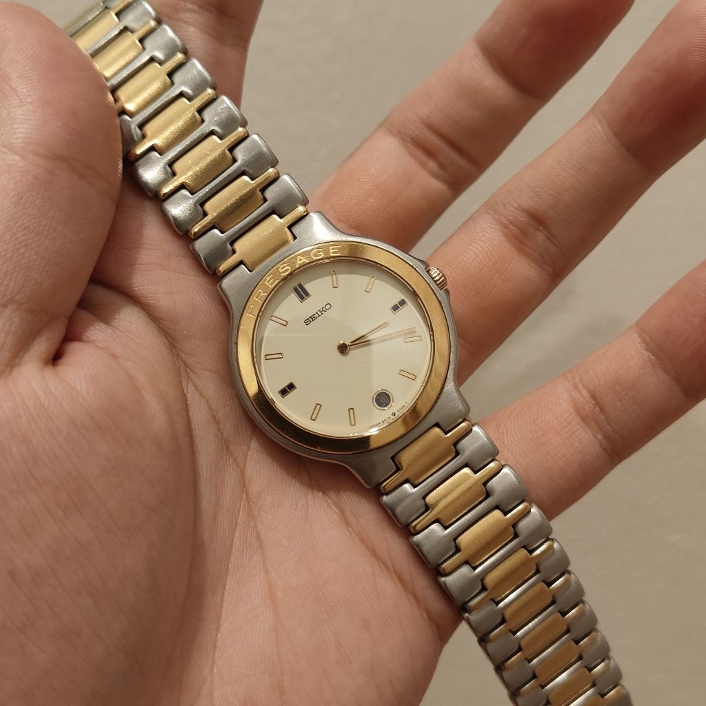 Rare Seiko Presage Two tone Quartz ref. 9539-6000