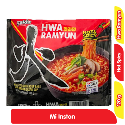 

Paldo Hwa Ramyun Noodles with Soup Base 120 Gr 120Gr Mie Instan Korea Rasa Pedas HALAL
