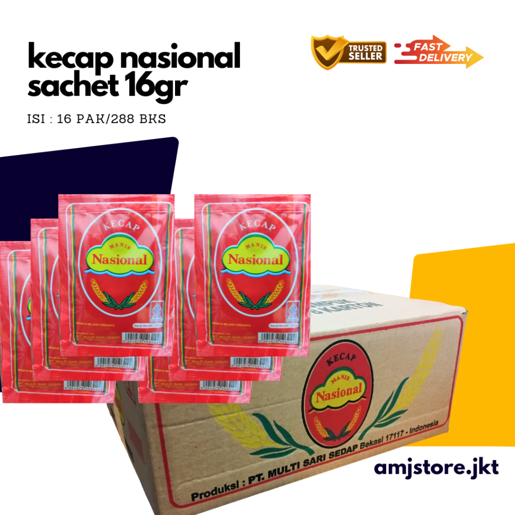 

Kecap Nasional Sachet 16gr 1dus isi 16pack/288bks