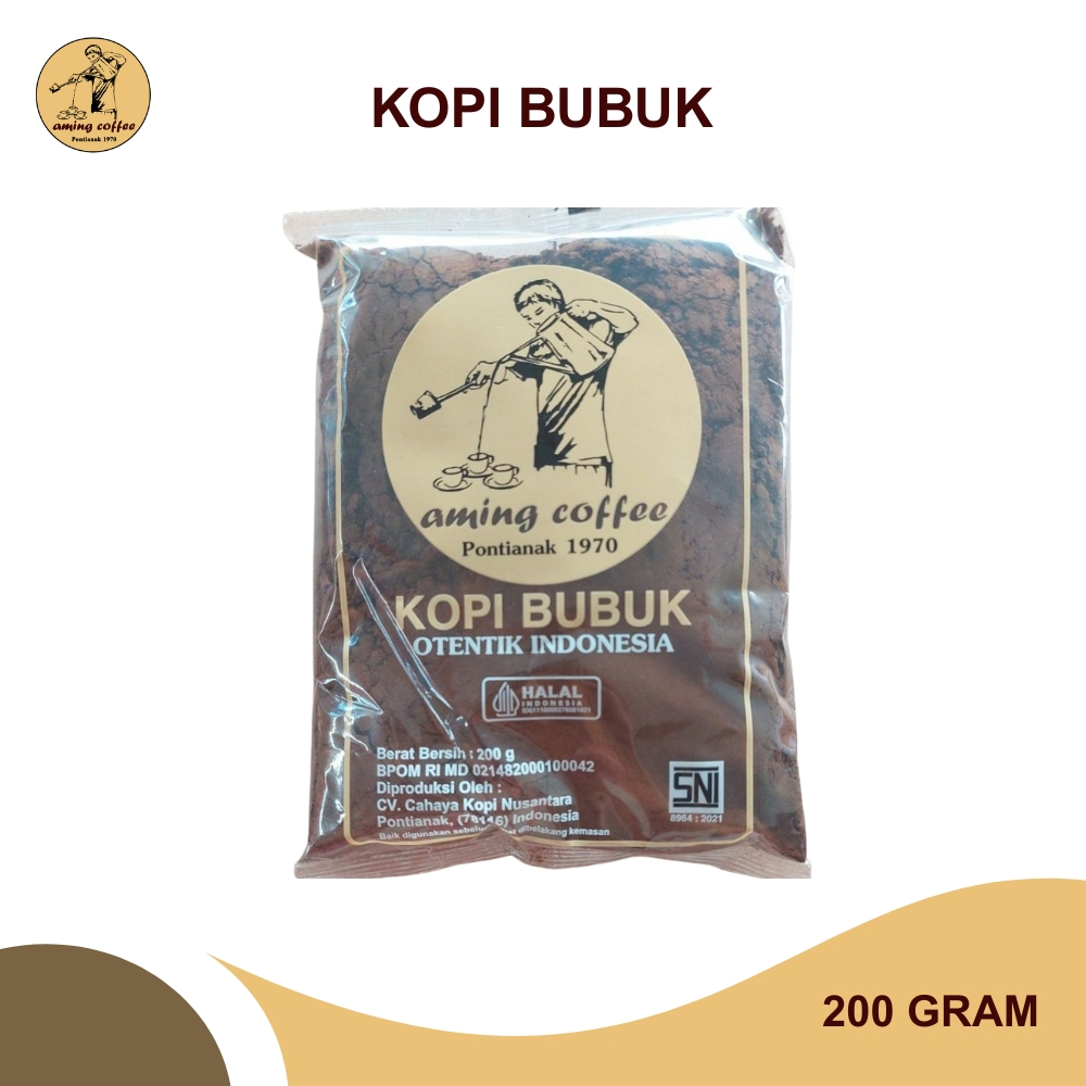 

AMING COFFEE - Kopi Bubuk Asli Pontianak - 200 Gram