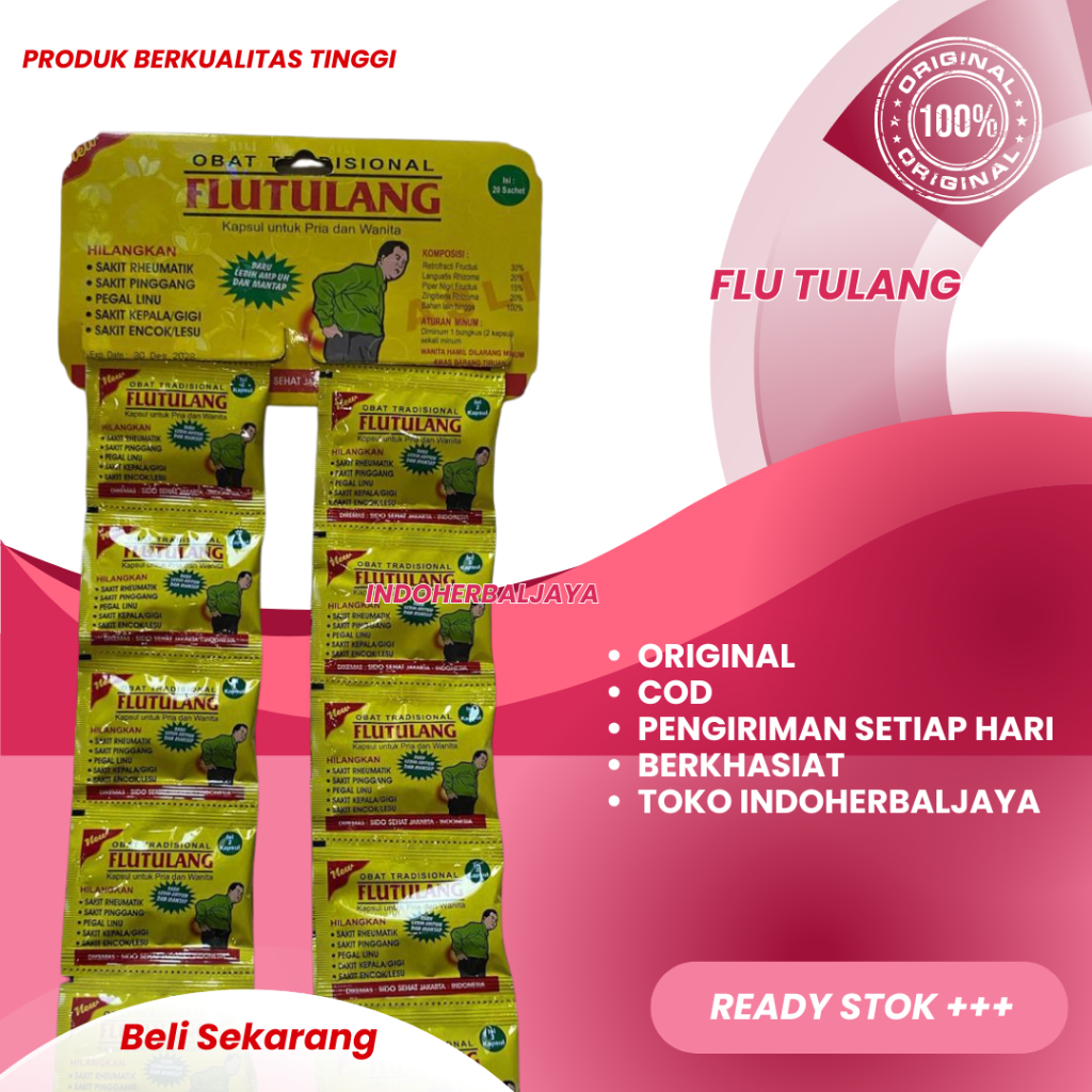 

Flutulang Kapsul 1 Hanger isi 20 Saset