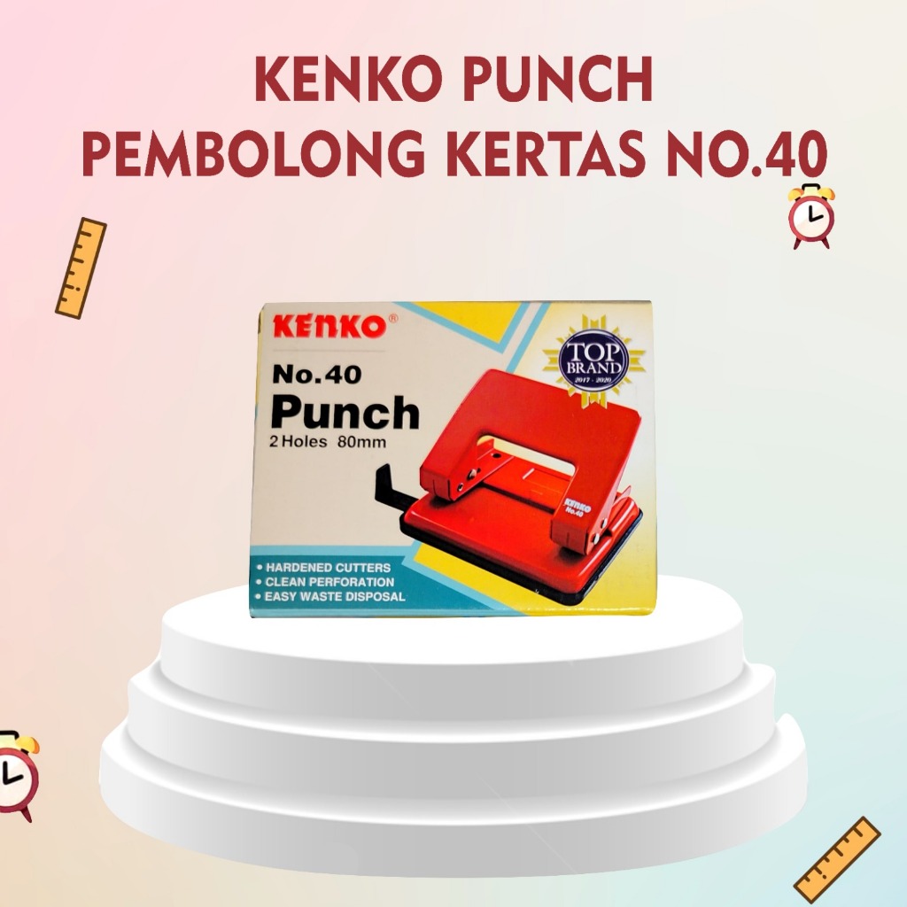

KENKO PUNCH NO 40/PELUBANG KERTAS/Pembolong Kertas KENKO 40 / XL 2 Holes [Punch 40] / Pembolong Kenko SRM 40/Pembolong Pelubang Kertas / Pervorator Kenko No.40 Punch 2 Holes 80mm