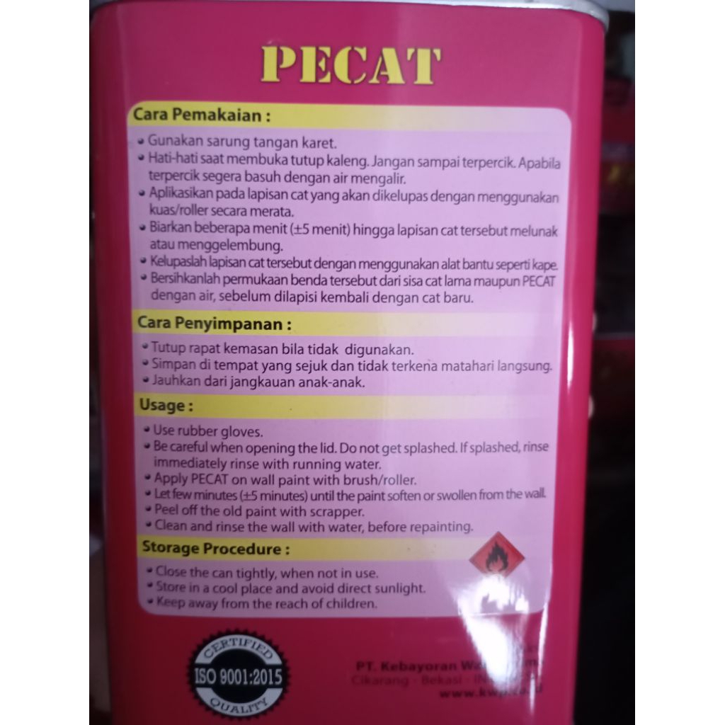 PECAT - Perontok Cat Tembok 1 kg