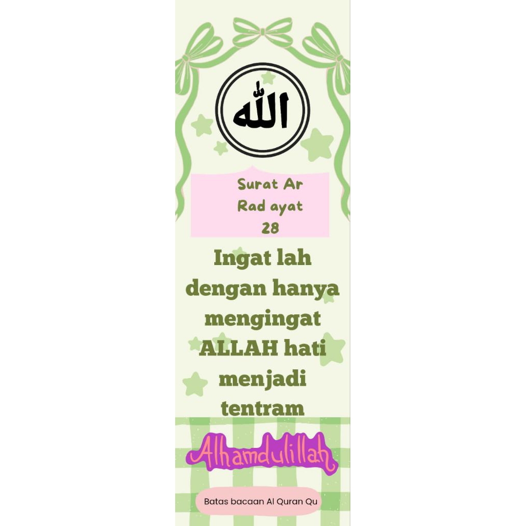 

Pembatasbuku/Qurancustom P=20 cm L=5