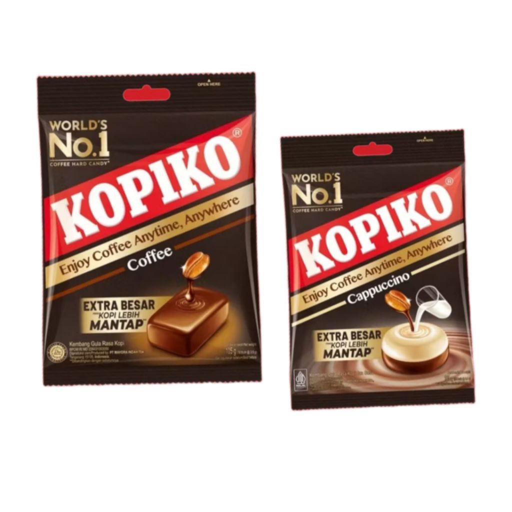 

Kopiko Permen Kopi Coffee dan Cappuccino 175gr (50 butir)