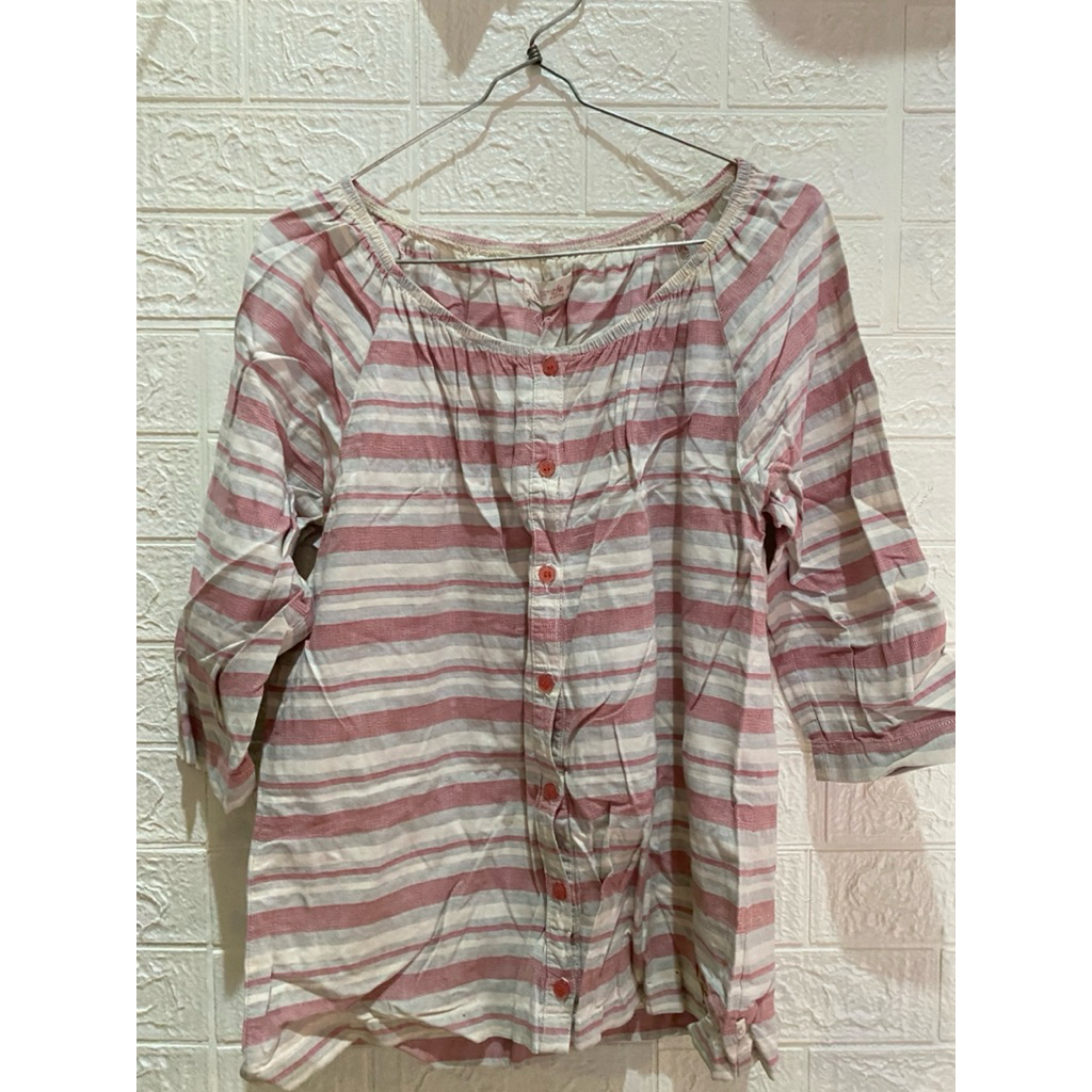 Preloved Blouse Corniche Wanita Stripe