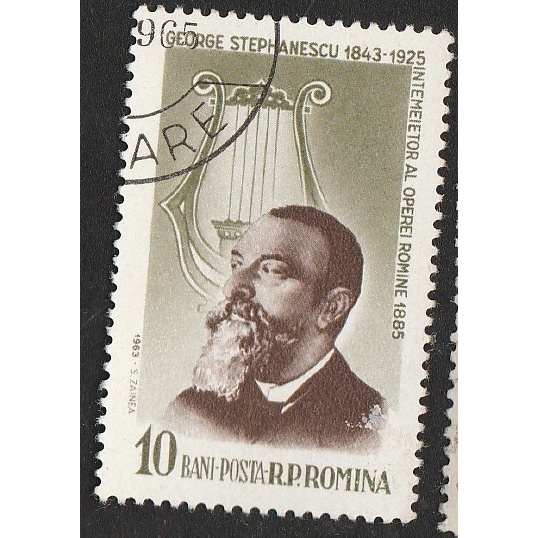 

A 11580 SATU BUAH PRANGKO ROMANIA NOMINAL 10 BANI TEMA GEORGE STEPHANESCU 1843-1925 DENGAN KONDISI SUDAH ADA CAP