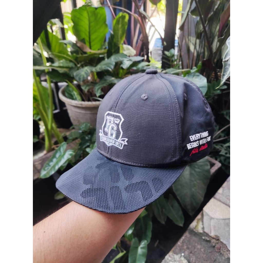 Second Topi FILA Golf Original Logo FG Bordir Visor Embos FILA