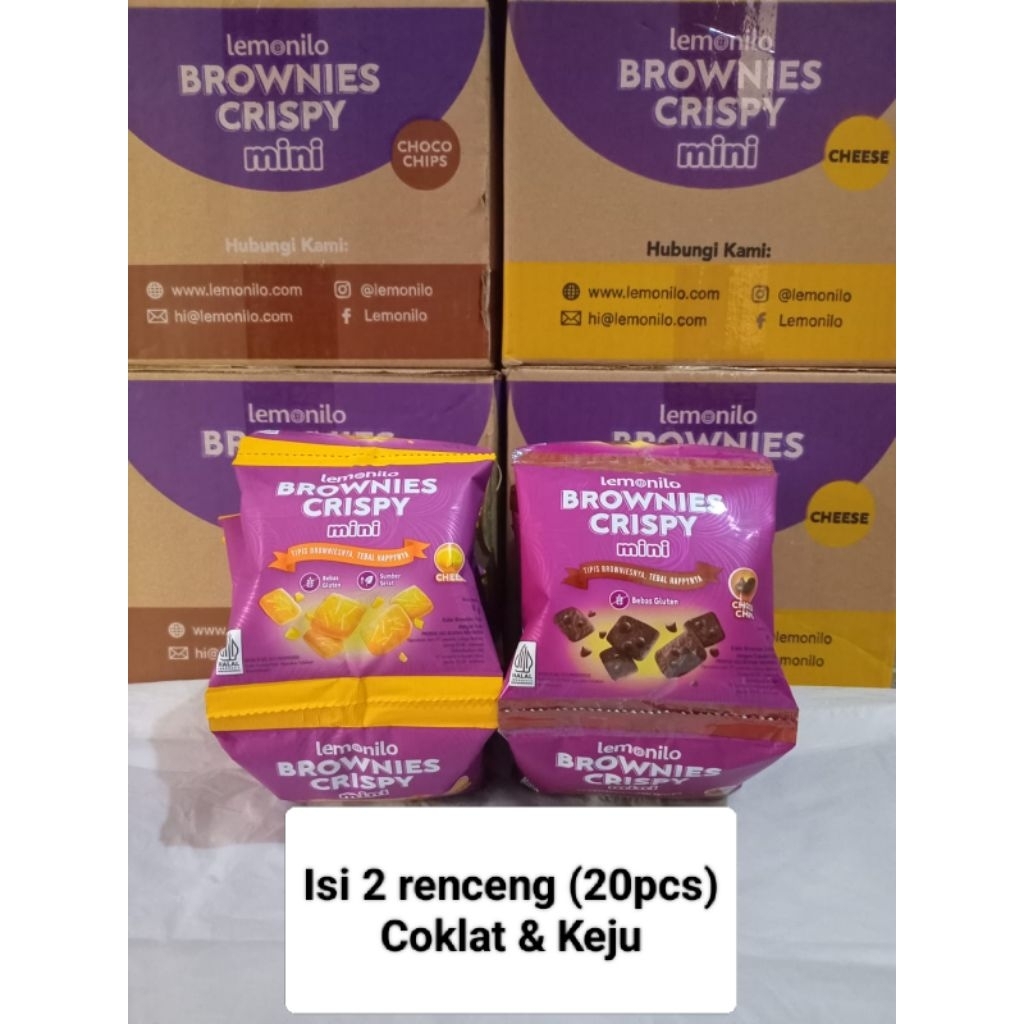 

Brownies Krispi mini Coklat x Keju, Paket Hemat isi 2 band (2 rcg,20pcs)