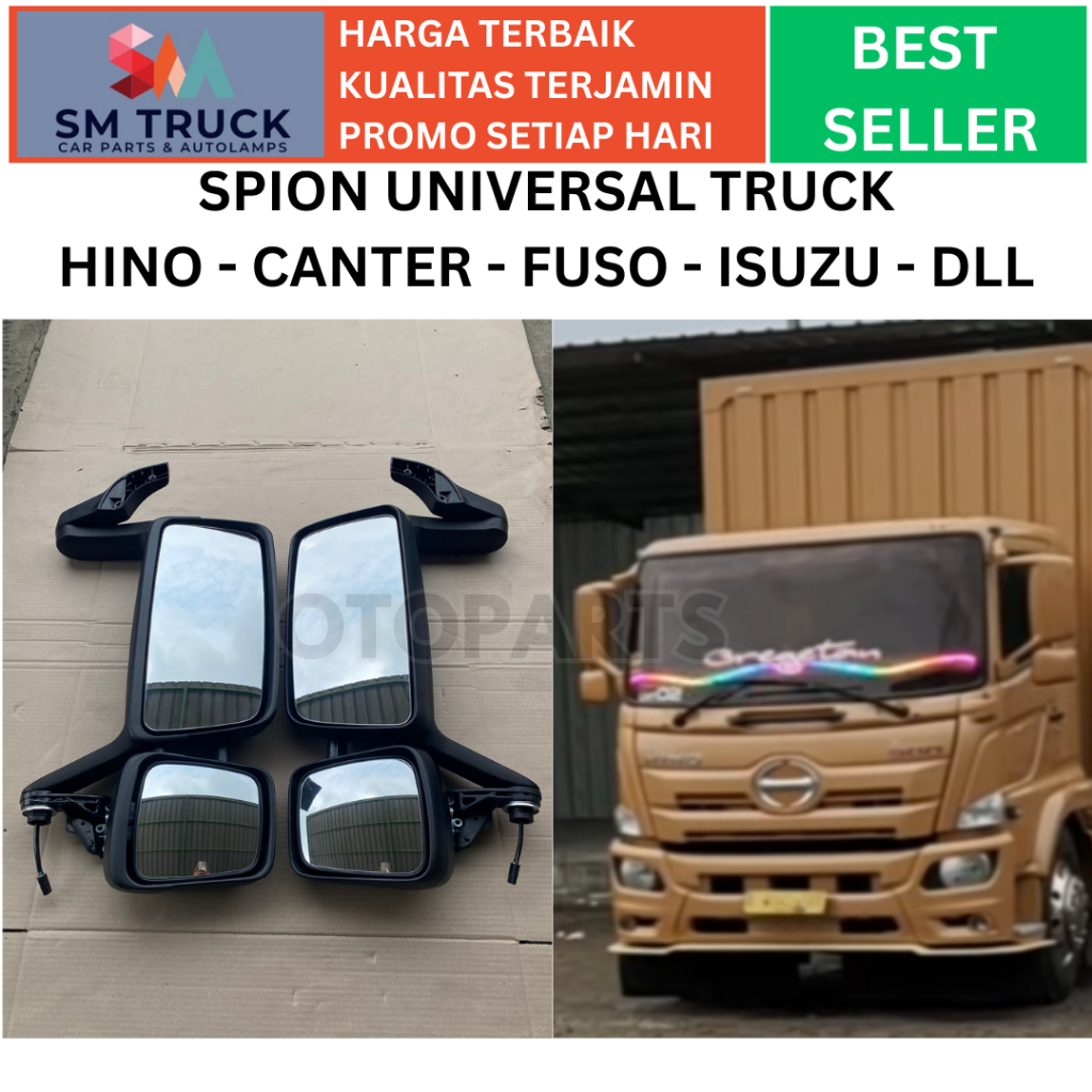 (VOLVO) SPION SET MODIFIKASI TRUK UNIVERSAL UNTUK HINO LOHAN CANTER FUSO ISUZU GIGA ELF NMR NKR NISS