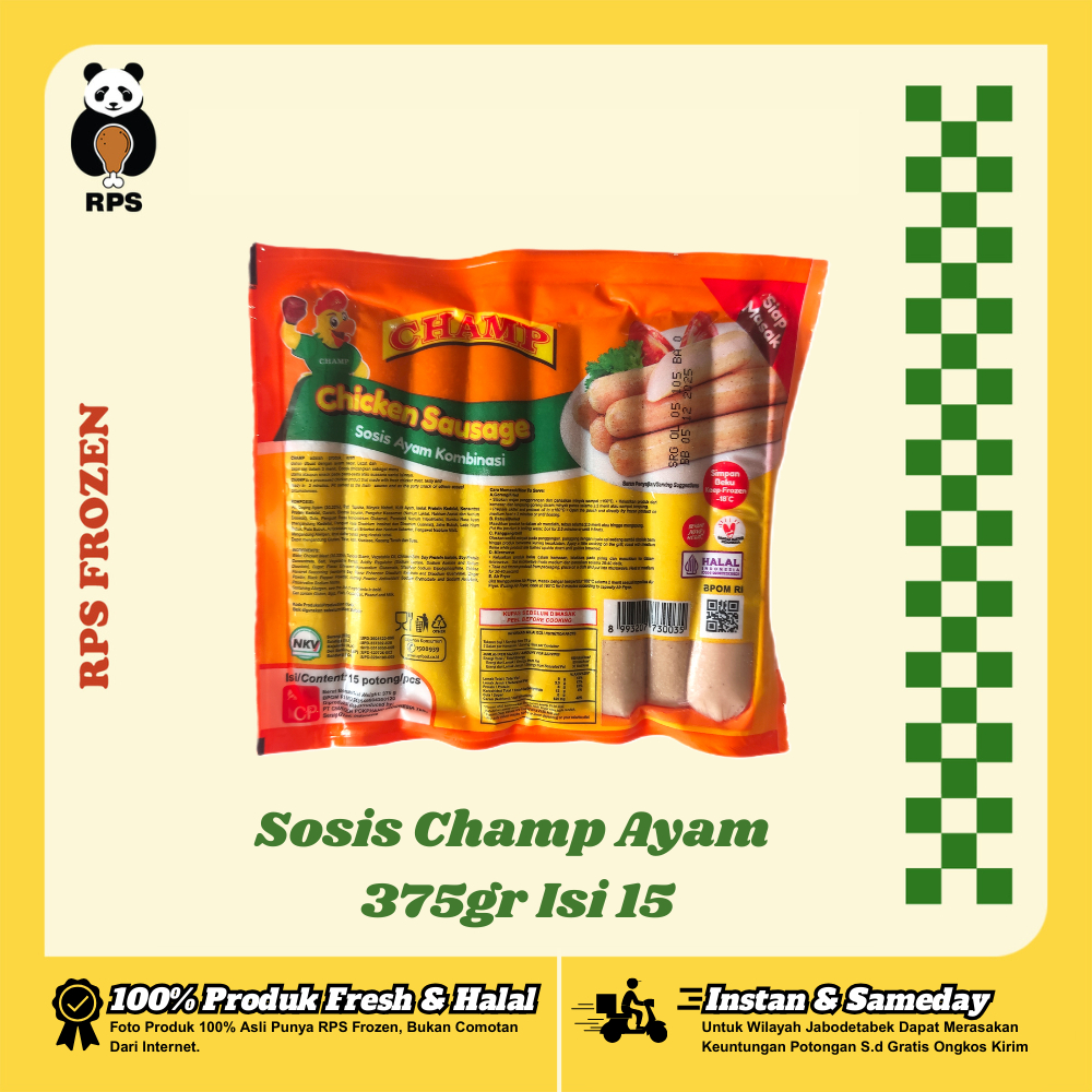 

Sosis Champ 375 gr Isi 15