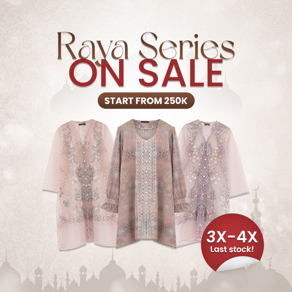 Bigissimo Eid Raya Series On Sale - Start 239ribu | Atasan Wanita Dress Gamis Mewah Size 3X - 4X Big