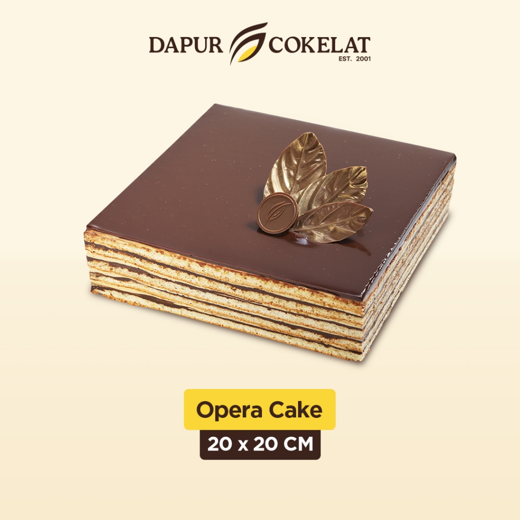 

DAPUR COKELAT - Opera Cake 20x20 | Kue Kopi Legend Paduan Cokelat dengan Tekstur Cake yang Unik