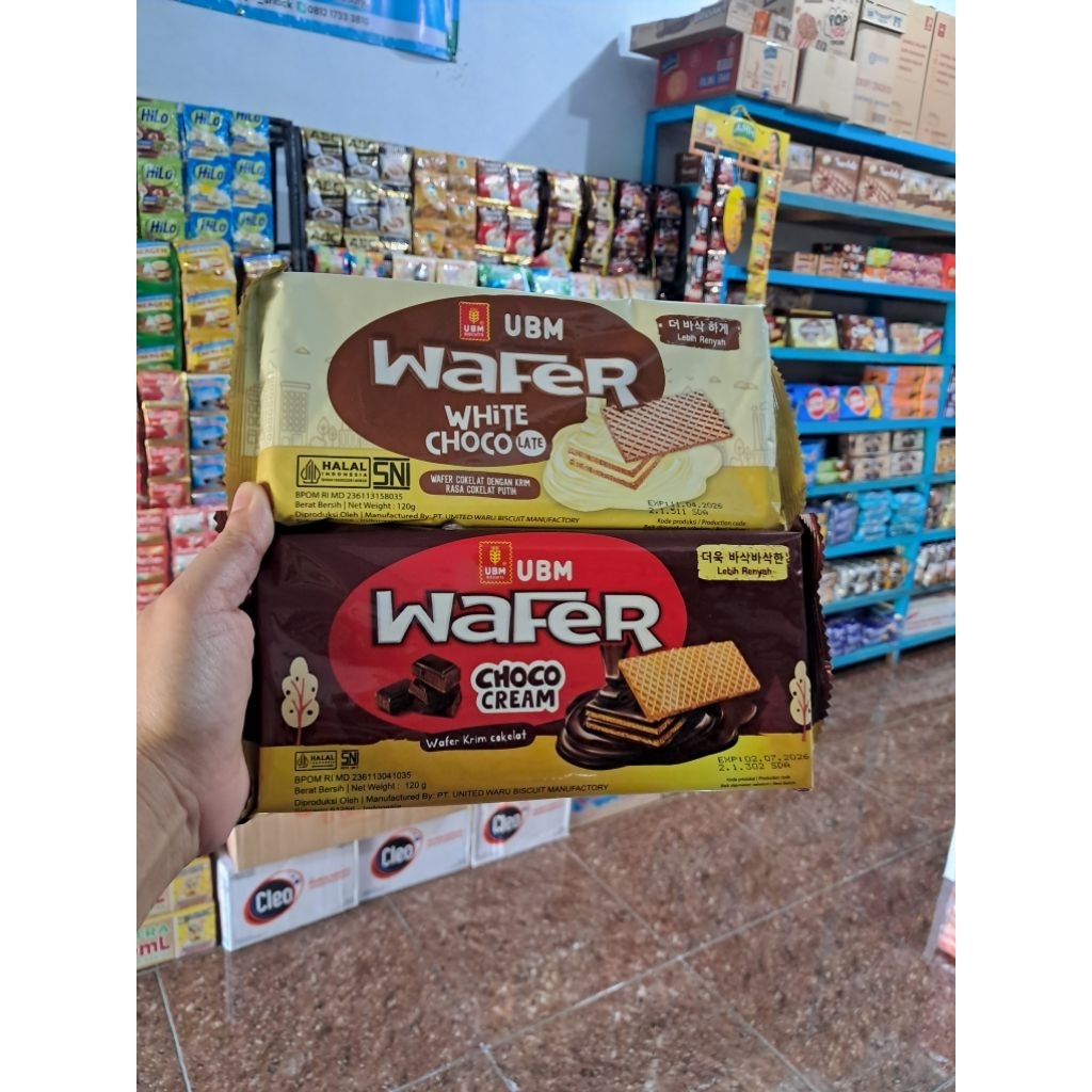

UBM Wafer Choco Cream | Wafer White Choco 120g/pcs