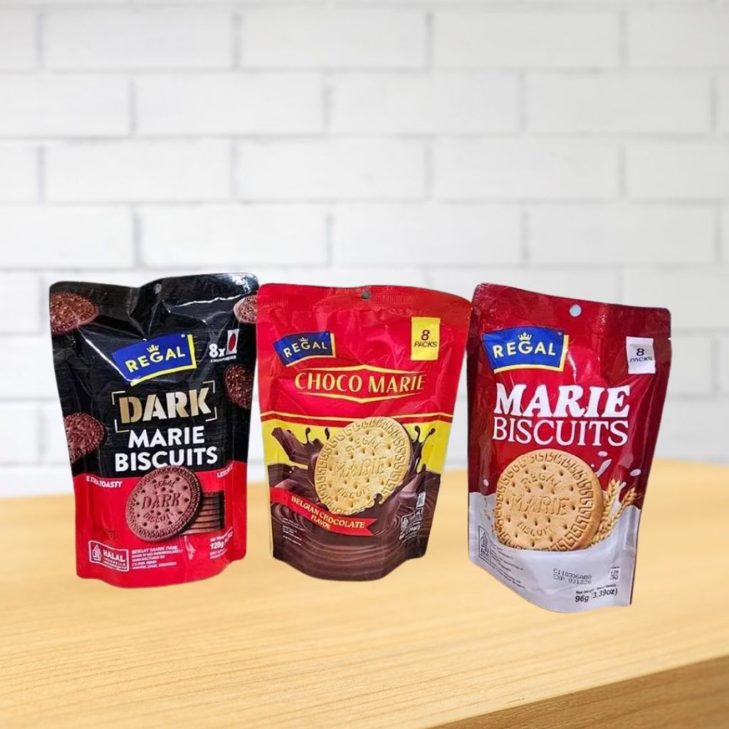 REGAL MARIE POUCH ISI 8 RASA DARK CHOCO-CHOCO MARIE- MARIE BISKUIT
