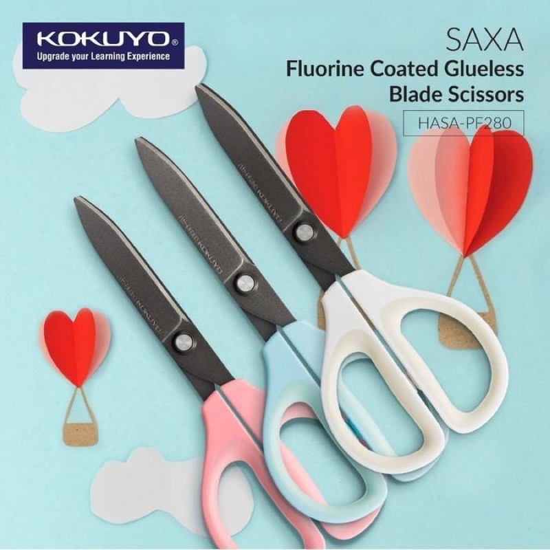 

Kokuyo Saxa Fluorine Coated Glueless Blade Scissors HASA-PF280