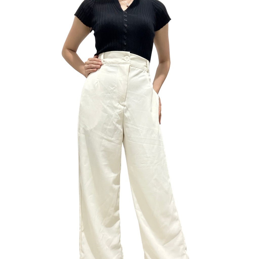 IVORY CULLOTE | preloved pemakaian pribadi masih bagus |  kulot jatuh bahan lunak