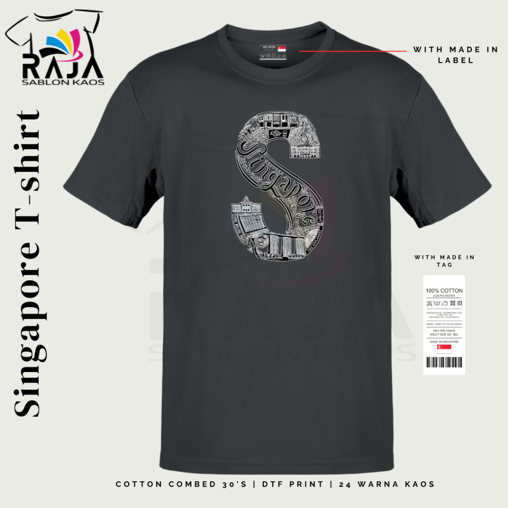 Baju Souvenir Negara Singapore  Kaos Oleh-oleh Negara Singapore Type 7