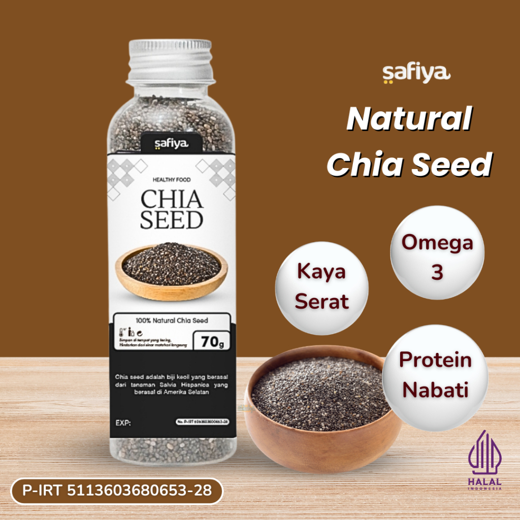 

Chia Seed 70 Gram Safiya Kemasan Botol Chiaseed Organik Asli Mexico