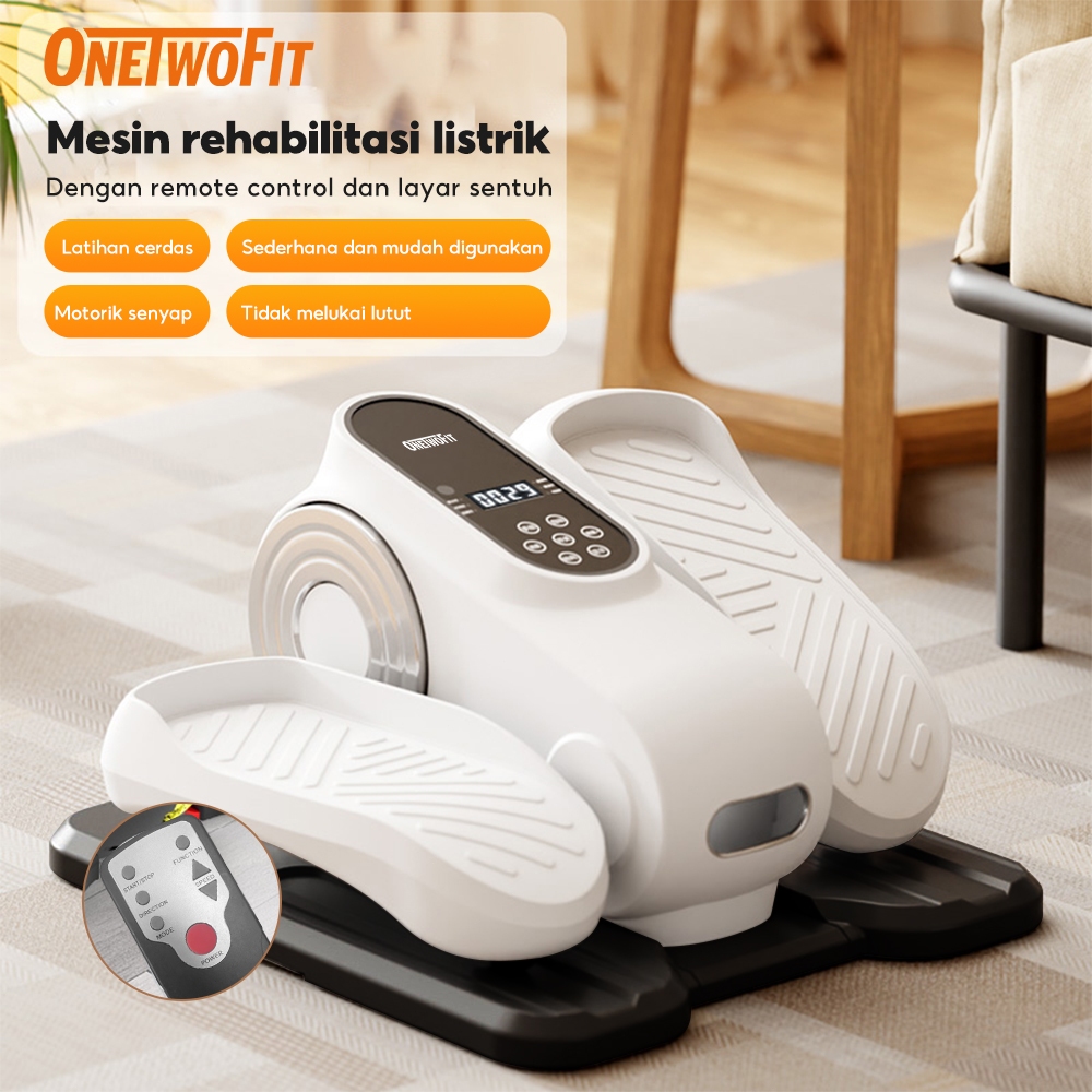OneTwoFit Mini Exercise Bike Mini Stepper Exercise Bike Sepeda Statis Terapi Portable