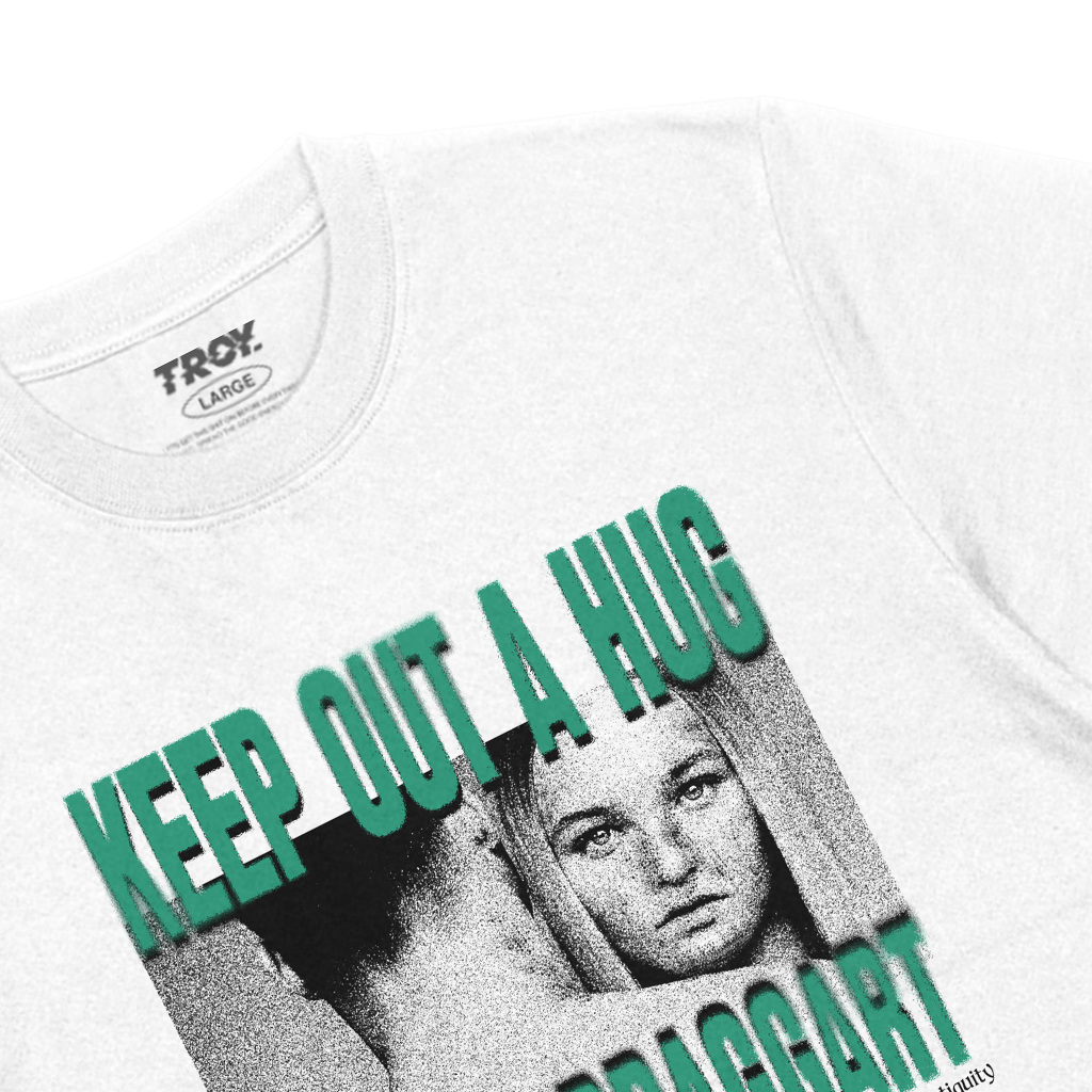 Troy Company Tshirt White Human Braggart - Kaos Putih Lengan Pendek MT 3248